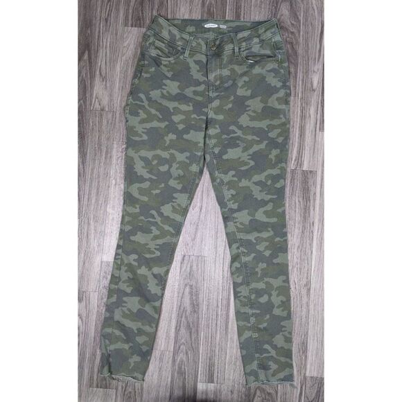 (3/$35) Old Navy Womens Size 4 Camouflage Camo Rockstar Olive Green Skinny Jeans - Picture 1 of 10